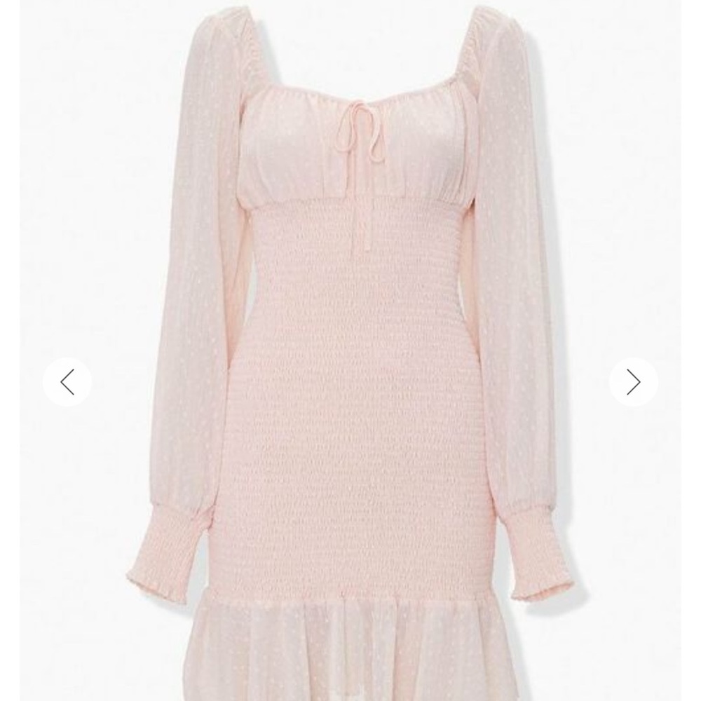 NWT Pink Peasant Dress small